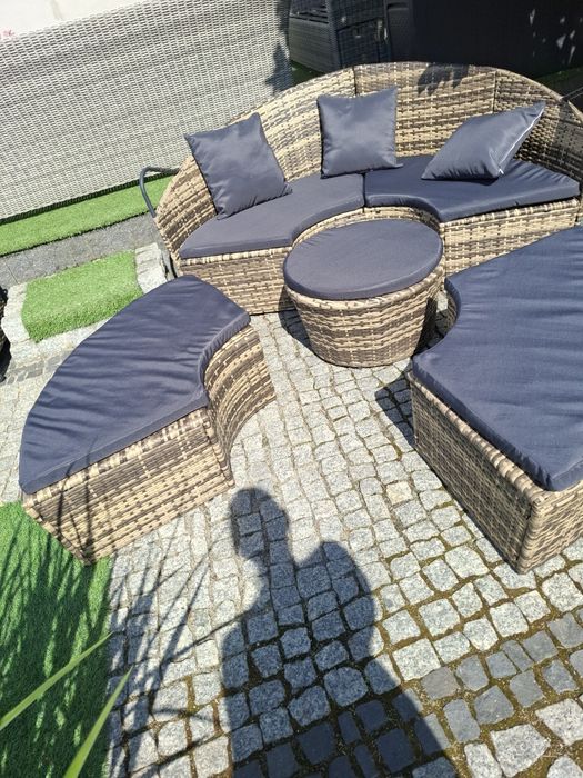 Stylowy zestaw wypoczynkowy ogrodowy  z technoratanu