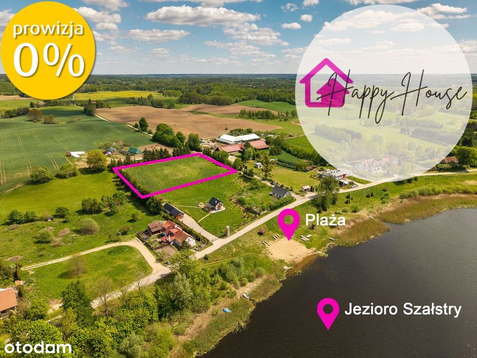 Działka 4800 m2 nad jeziorem Szałstry, WZ