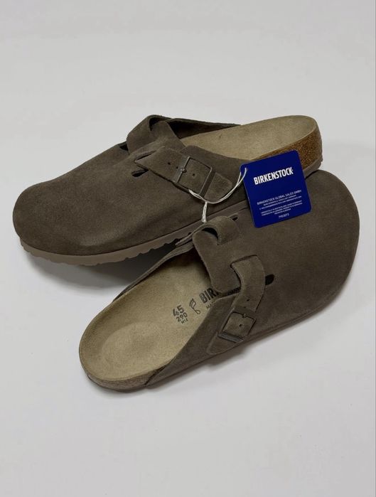 Birkenstock Boston Concrete Grey Suede | Оригінал