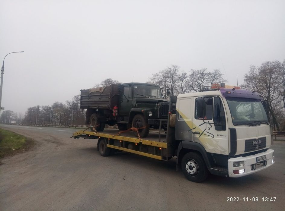 Эвакуатор в Днепре, легковой, грузовой.платформа до 7т,  по Украине