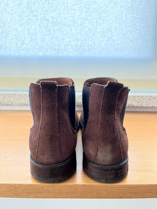 Botas Chelsea Castanhas Camurça