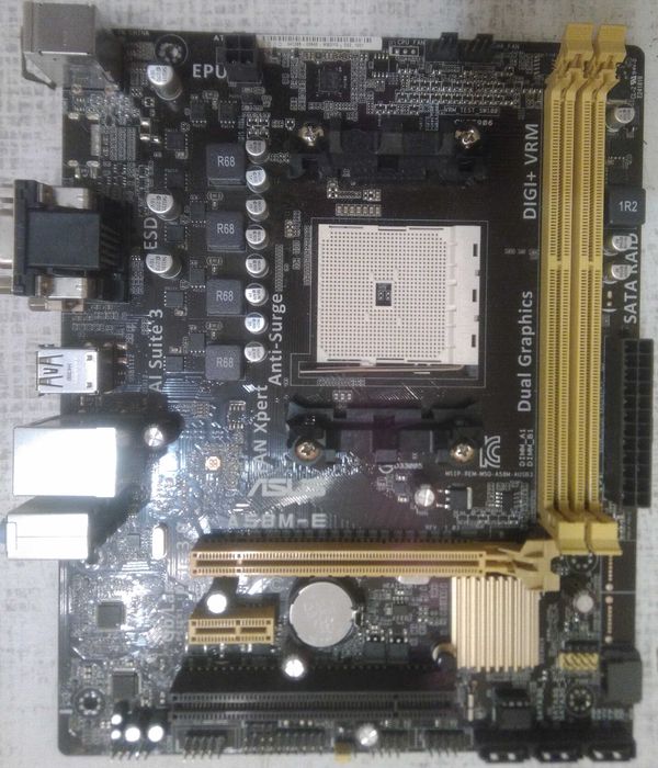 Продам материнскую плату Asus A58M-E, Socket FM2+, DDR3.