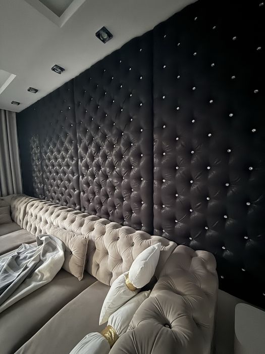 Panele na ścianę  pikowane kryształy glamour