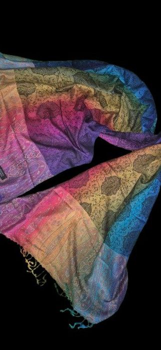 Палантин-шарф из пашмины радужный Pashmina