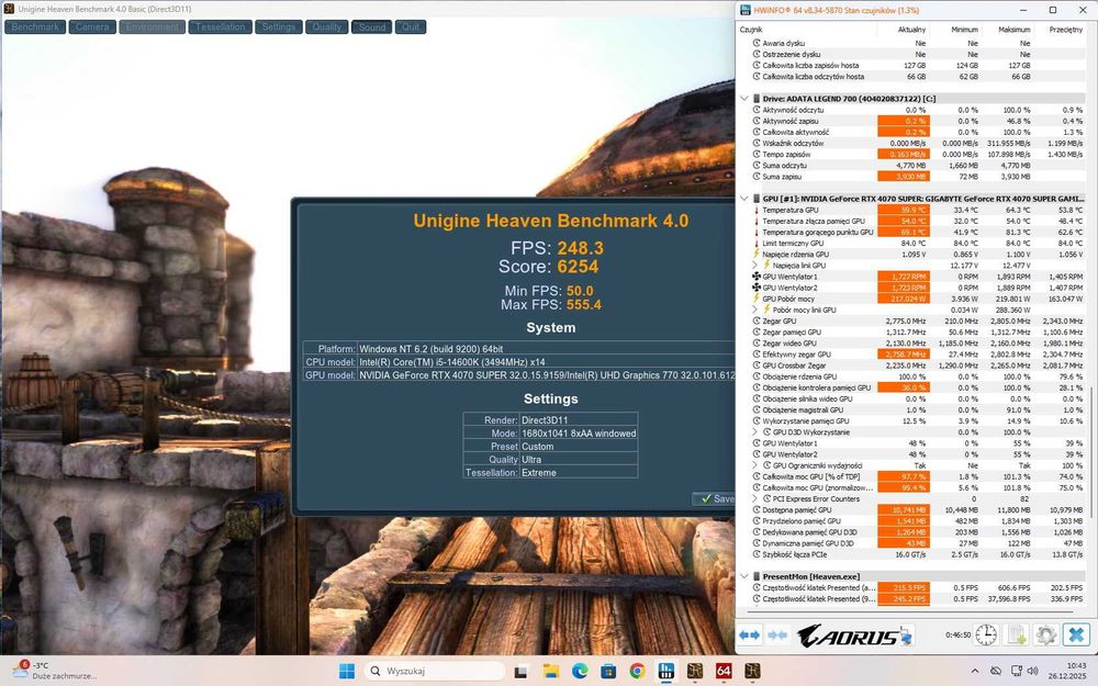 Komputer i5-14600K, RTX 4070 SUPER, 32GB RAM, 512GB SSD, 850W, WIN 11