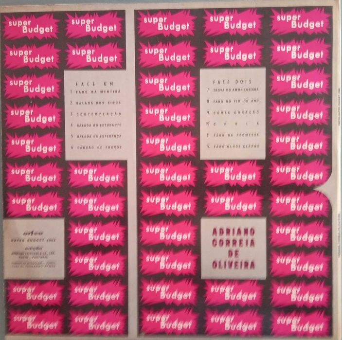 Adriano Correia de Oliveira - - - - - Fados de Coimbra - - - - - LP