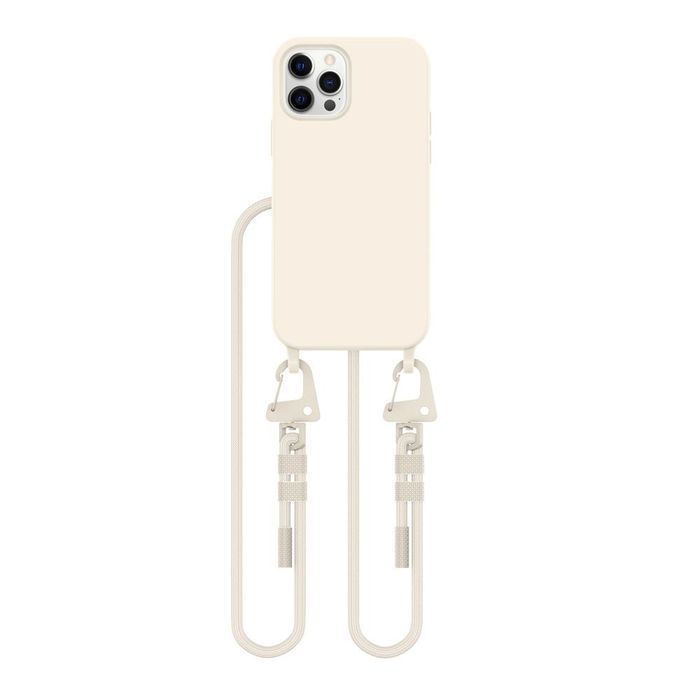Etui Tech-Protect MagNecklace MagSafe na iPhone 12 / 12 Pro - beżowe