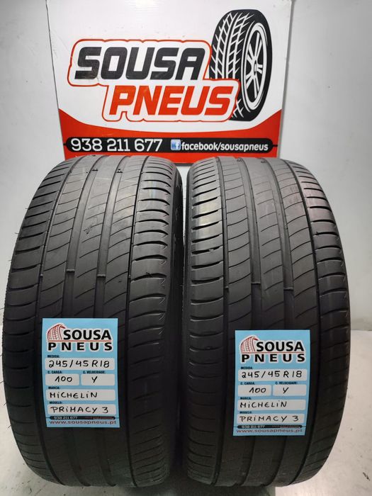 2 pneus semi novos Michelin 245-45r18 Oferta dos Portes 140 Euros