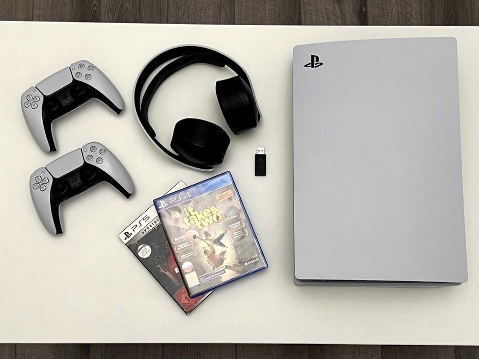 PS5 Play Station 5 * napęd * 2 pady * słuchawki * 12 Gier * Gwarancja