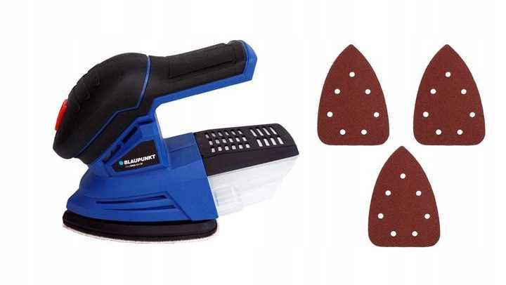 Szlifierka Oscylacyjna Akumulatorowa 18V Mocna Delta + 3 szt. papierów