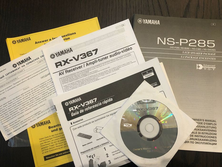 YAMAHA RX-V367 + NSP285 – KIT AV 3725HD Amplificador + Colunas