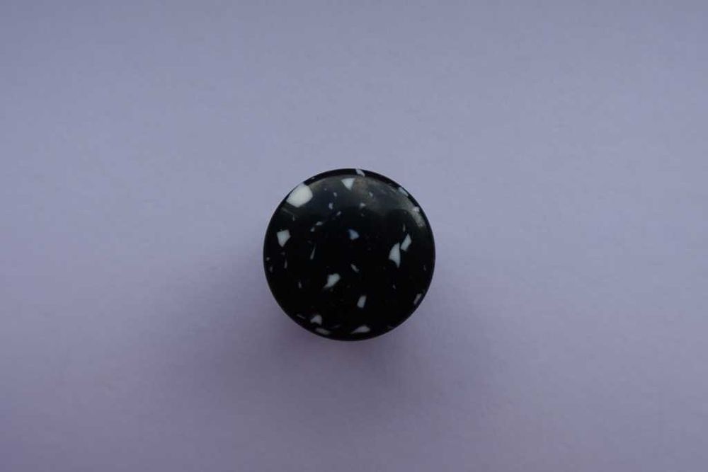 Uchwyt meblowy Cylindrowy Podłużny Gałka Lastryko Biały Czarny 2,5cm