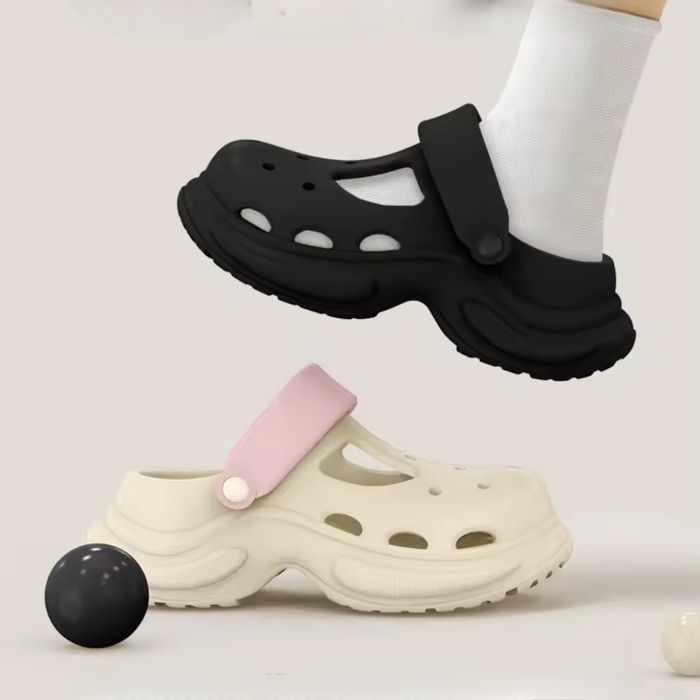 36 37 Новые тапочки резиновые шлепки кроксы на платформе