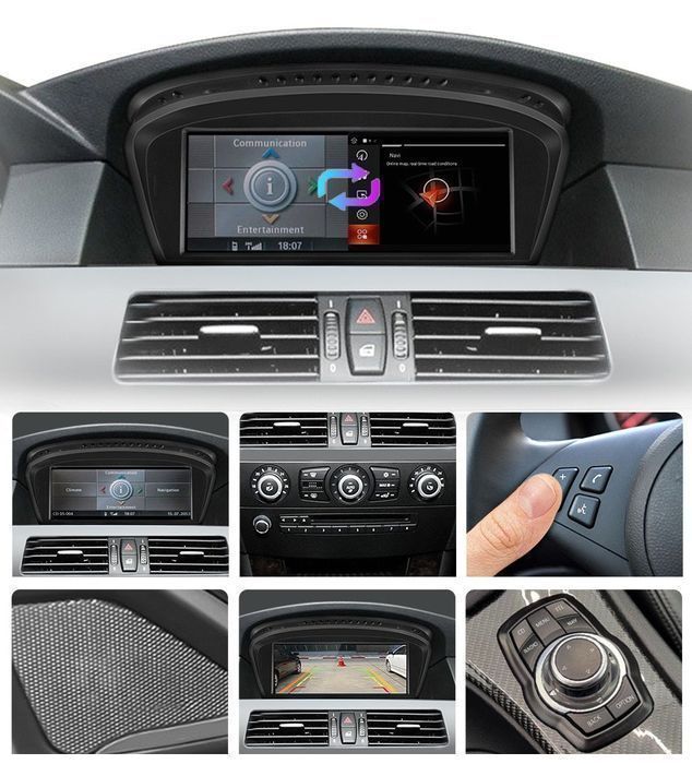 BMW E60–E92 – Radio Android 15 8,8” CarPlay Android Auto 2GB/32GB GPS Nawigacja Stacja Multimedialna WiFi Bluetooth DSP 4G LTE PL