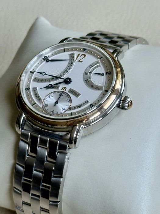 Maurice Lacroix Masterpiece Zloto i Stal Retrograde Calendrier