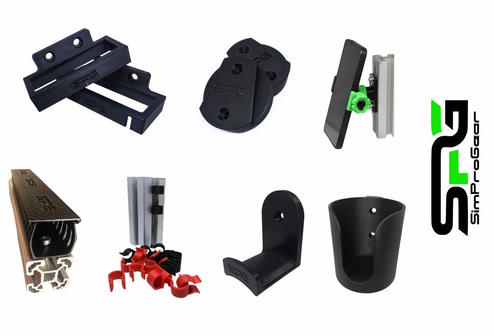 Vários acessórios para sim racing / sim rig