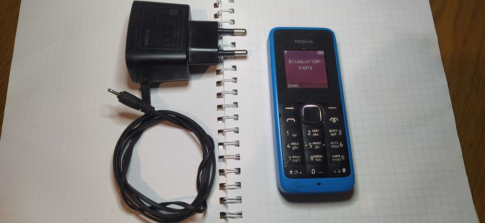 Телефон кнопочный Нокиа Nokia 105 звонилка 1 сим с фонариком, зарядкой