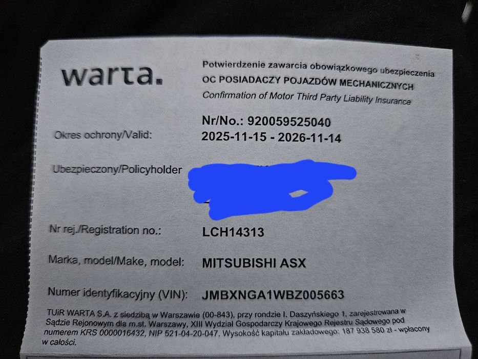 Mitsubishi ASX Czarny