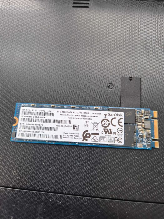 disco ssd sandisk X600 sata M.2 2280 NVMe de 128gb, testado