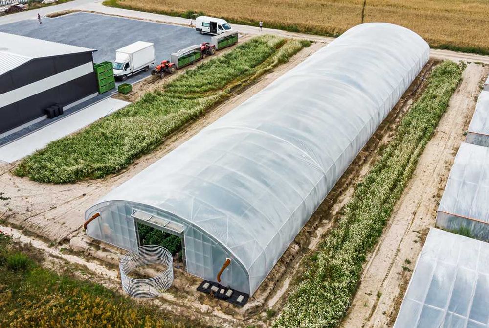 Tunel Foliowy Pompowany - Całoroczny, Tunel Pojedynczy Folia Pompowana