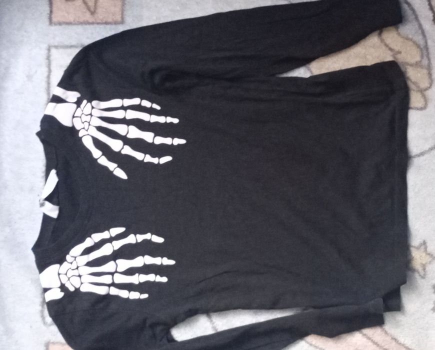 Strój karnawałowy bluzka kościotrup