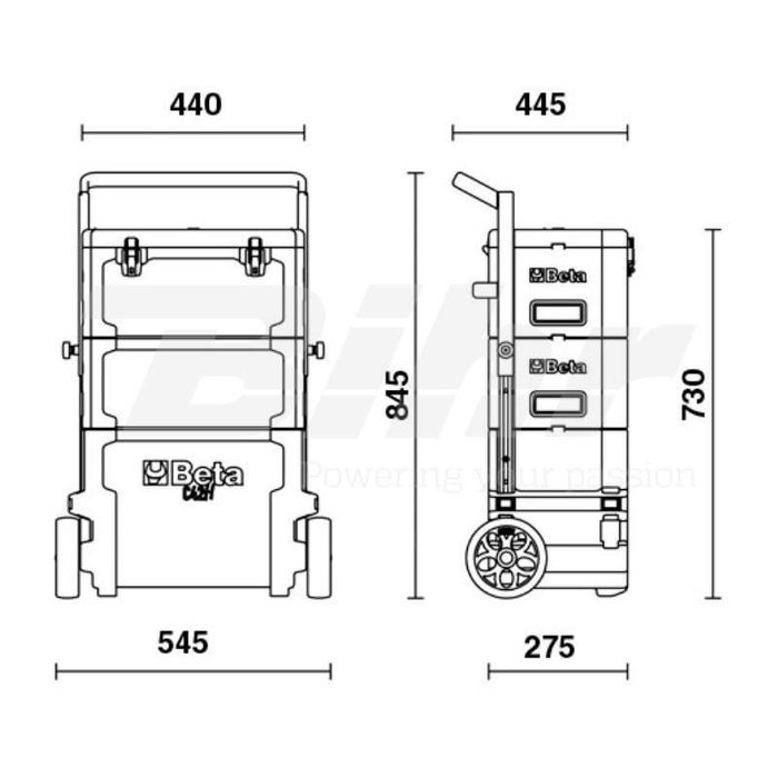carro portaferramentas com três módulos beta (c42 h) 34780
