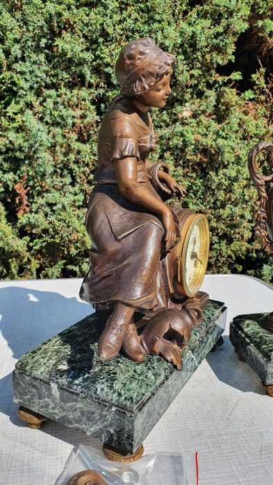 Zegar kominkowy antyk XIXwiek sygnowany prezent na święta