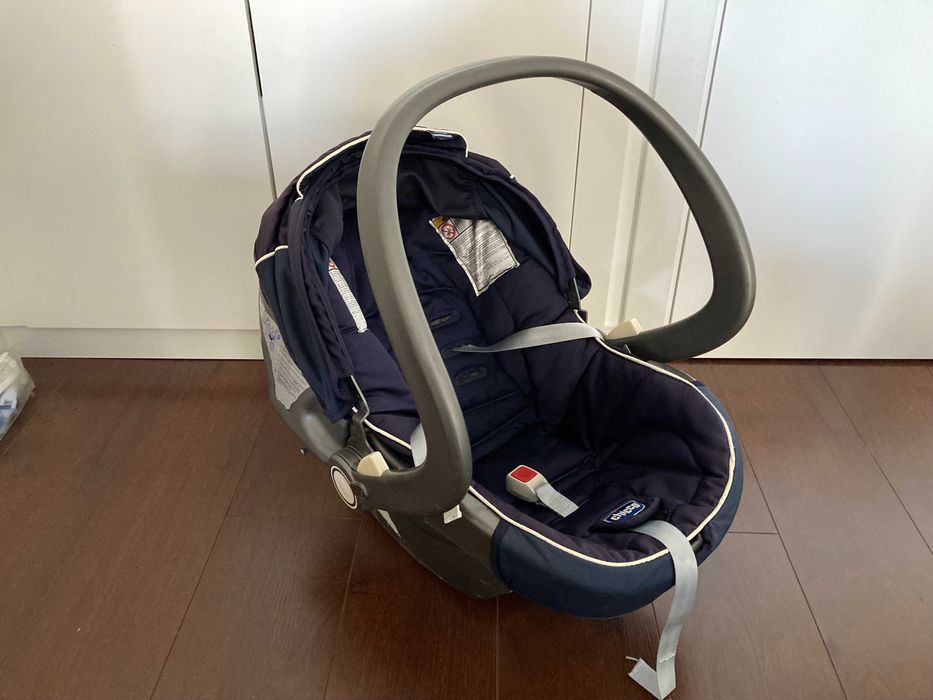 Conjunto Chicco trio living para bebé carrinho alcofa e ovo