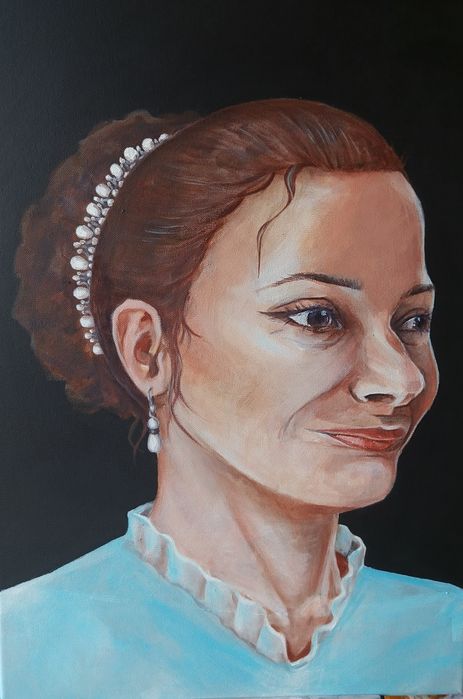 Portret na zamówienie – ręcznie malowany obraz akrylowy