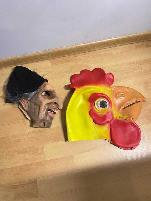 Maska zabawna, maska koguta gumowa lateksowa
