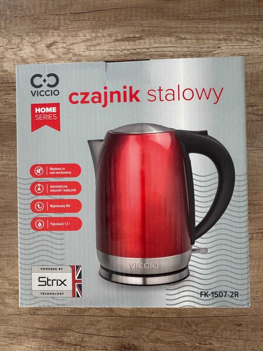 Czajnik elektryczny VICCIO KLD-1302 2200W Biały, filtr antywapienny
