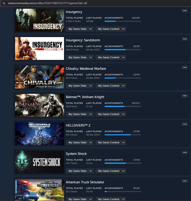 Steam аккаунт (багато тактичних шутерів)