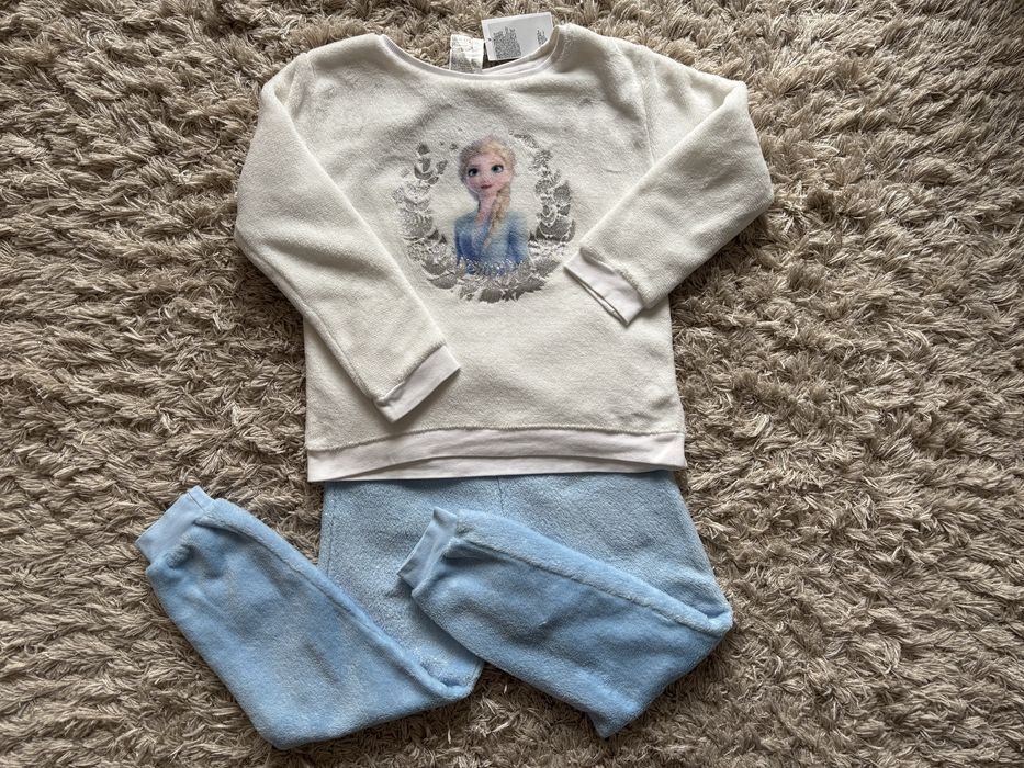 Welurowa piżama Frozen Kraina Lodu H&M 122/128 cm