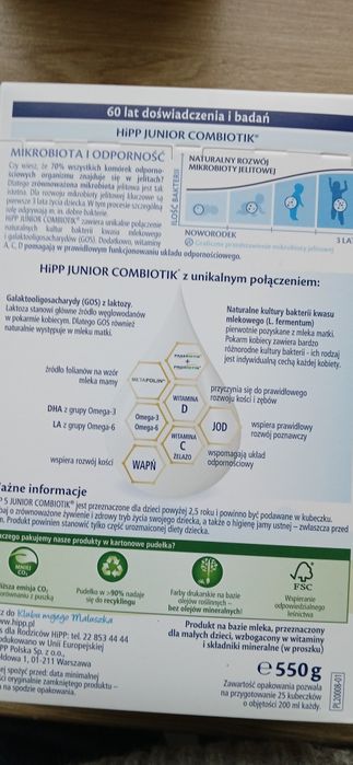 Hipp junior combiotik 5 dla przedszkolaka