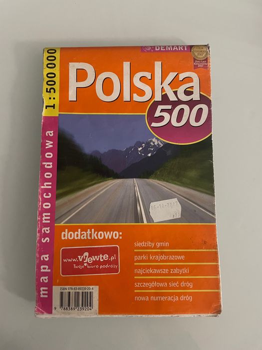 Mapa samochodowa Polska 1:500 000
