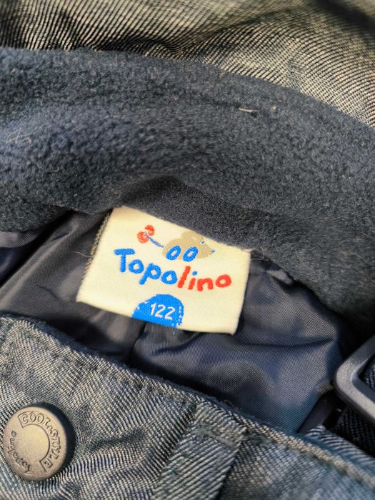 Topolino zimowe spodnie na szelkach 122