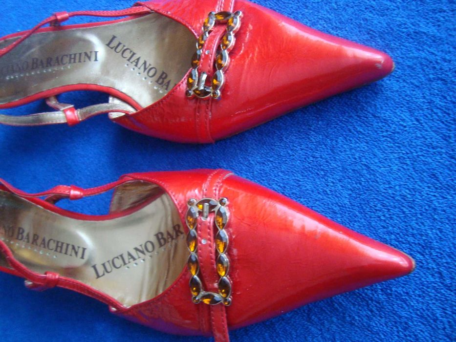 buty czółenka  skórzane Luciano Barachini roz 39 -Italia