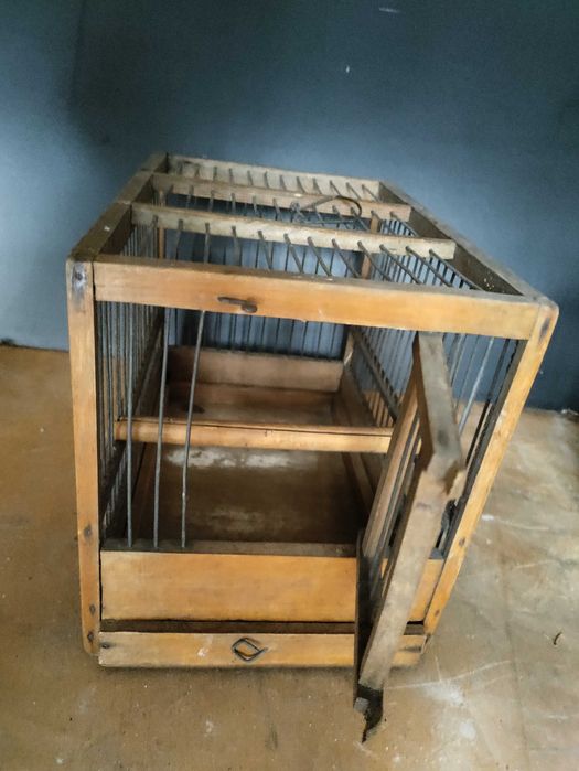 drewniane stare klatki  - 2 sztuki