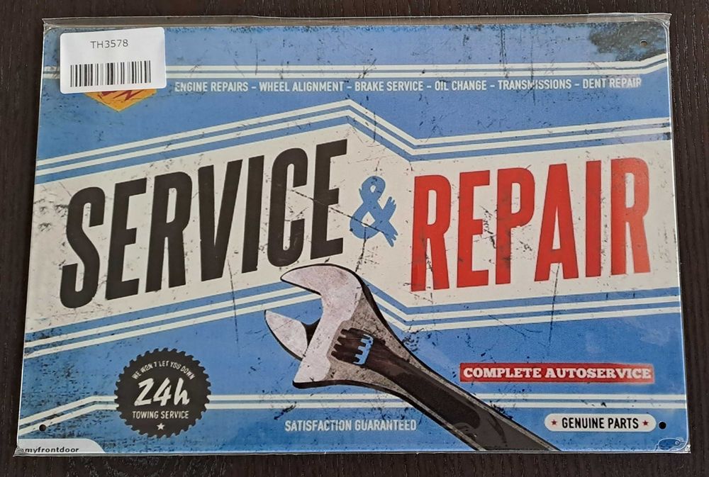 7 Placas Vintage Metalicas Decorativas 20 cm x 30 cm