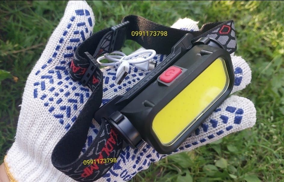 Ліхтар налобний BL-008+COB (white+red), червоне світло, водозахист, вб