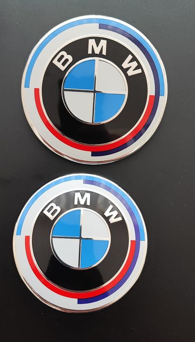 Símbolos BMW 50 Aniversário 4*68, 82, 74 e 45mm NOVOS capô mala jantes