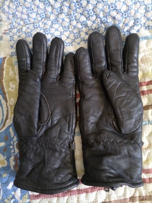 Luvas de cabedal para mota