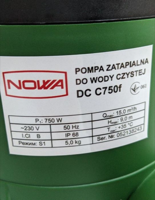 NOVA DC 750 + 10м шланг. Потужний насос, мідна обмотка