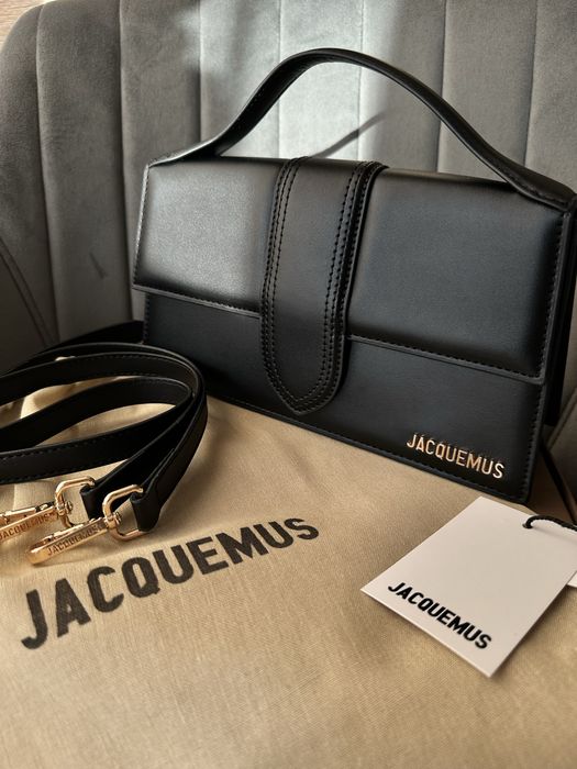 Шкіряна сумка Jacquemus, premium, жакмюс чорна