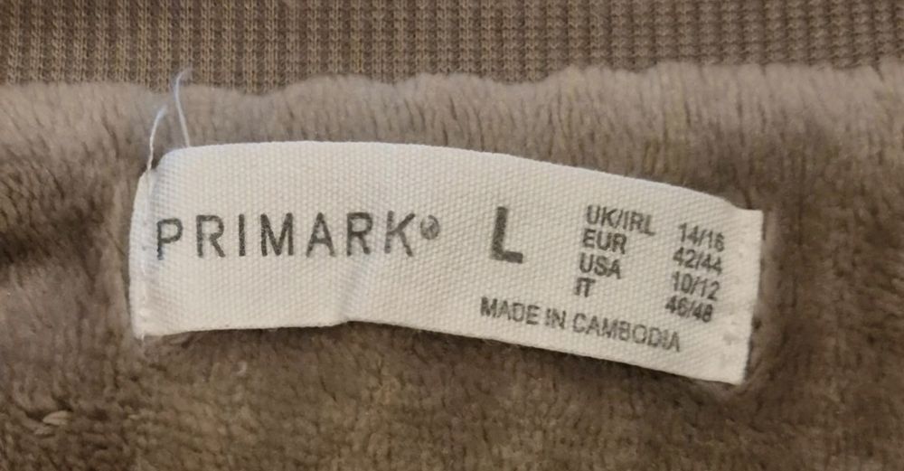 Pijama Primark Castanho Claro Tam L