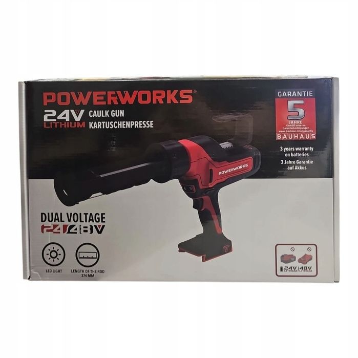 Pistolet do silikonu zasilany na bateryje 24 V , 300 ml,