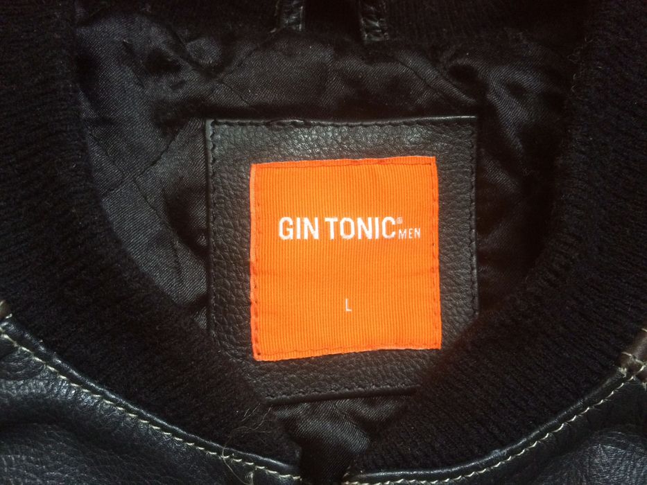 Шкіряна вінтажна куртка бомбер Gin Tonic пілот як Harley Davidson