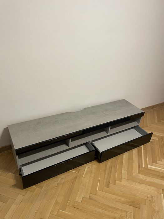 Szafka RTV nowa czarny polysk