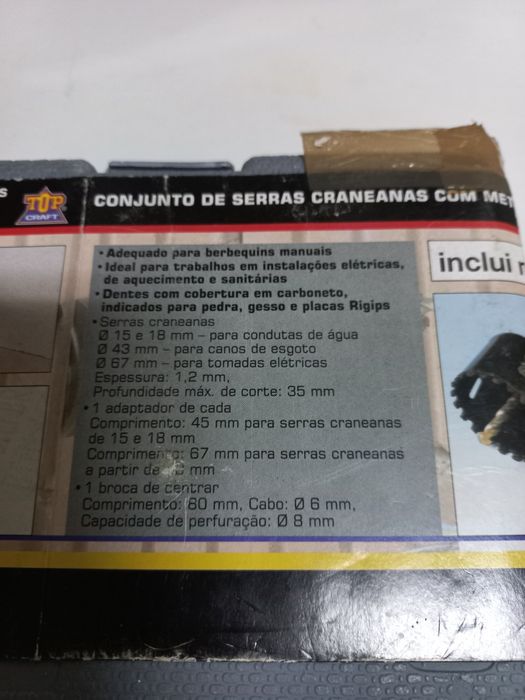 Mala com conjunto de serras craneadas em metal duro Top Craft