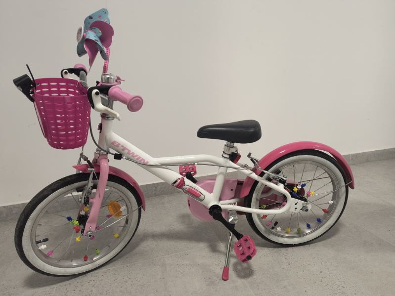 Rower dziecięcy Btwin 500 Doctogirl 16 cali.